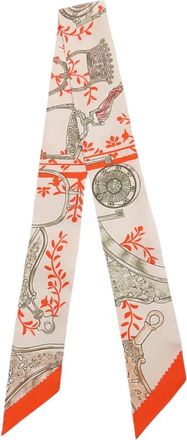 Herm&egrave;s 2010-2025 Etriers Remix Silk Twilly Scarf scarves - Bruin