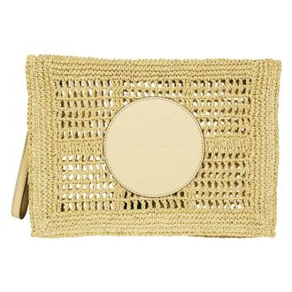 Tory Burch Tory Burch, Clutches, female, Beige, Size: ONE SIZE Ella Hand-Crocheted Pouch