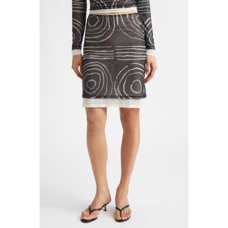 ECKHAUS LATTA Duet Double Layer Micromesh Skirt in Gesture at Nordstrom, Size Medium