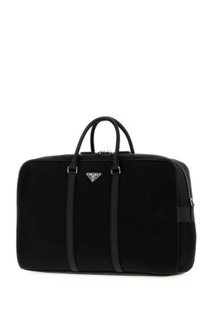 Prada Mens Black Re-Nylon Travel Bag Nero Borse A Mano