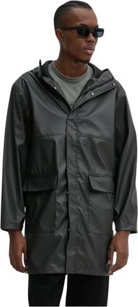 Herschel Lange Klassieke Regenjas - Heren - Regenjassen - Zwart - L - Polyester - Jassen