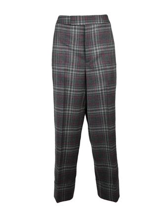 Vivienne Westwood Plaid Wide Leg Trousers with High Waist Design