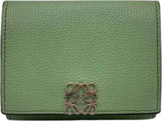 Loewe Tweedehands leren portemonnees - Dames - Vintage Accessoires - Groen - ONE Size - Leer - Vintage