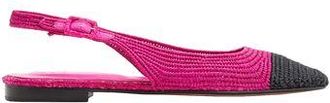 8 by YOOX RAFFIA SLINGBACK FLAT PUMPS