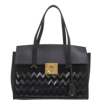 Ferragamo Gancini Leather Handbag (Pre-Owned)