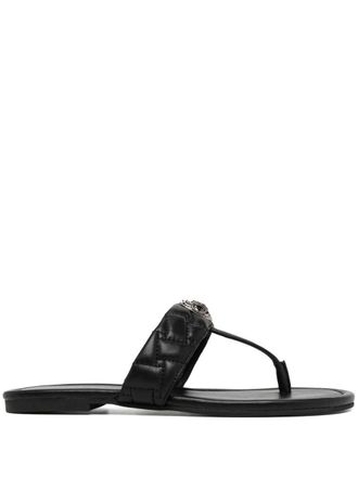 Kurt Geiger Kensington flat sandals - women - Calf Leather/Rubber - 40 - Black