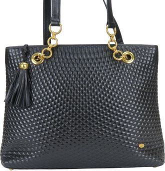 Bally Black Quilting Leather Tote Bag (Pre-Owned)