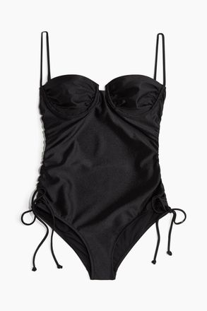 H&M Badeanzug mit Kordelz&uuml;gen - Schwarz