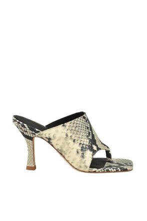 Erika Cavallini Semi Couture Leather Sandals - Black/Beige