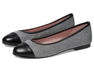 French Sole Caroline Womens Flat Shoes Black Denim : 7.5 M, Leather/Rubber