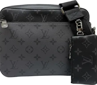 Louis Vuitton Monogram Eclipse Black Gray Monogram Eclipse Monogram Eclipse Pouch Shoulder Bag (Pre-Owned)