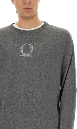 Moschino Wool and Cashmere Blend Sweater - Gray