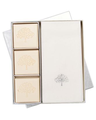 Carved Solutions Tree Of Life 15Pc Soap & Towel Set