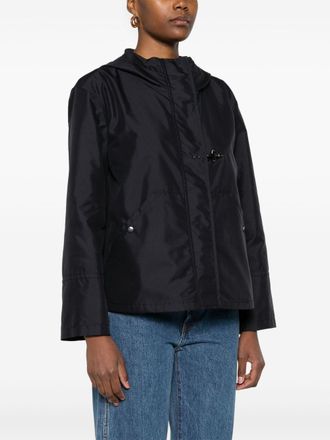 Fay Womens Short Parka Coat - Black - Size Small