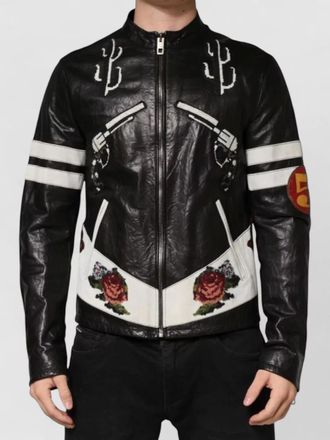 Dolce & Gabbana leather biker jacket