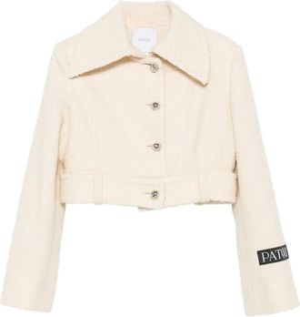 Patou textured cropped jacket - Neutrals