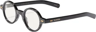 Valentino VLX-185B Black with White Stones 43mm