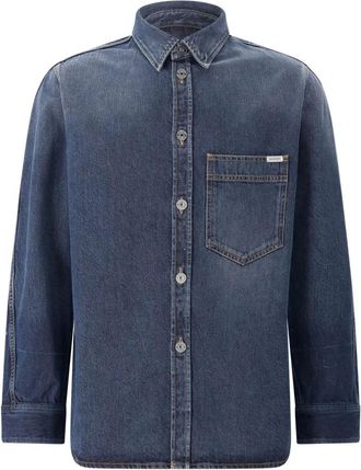 Givenchy Overhemden, Heren, Blauw, L, Katoen, Overshirt