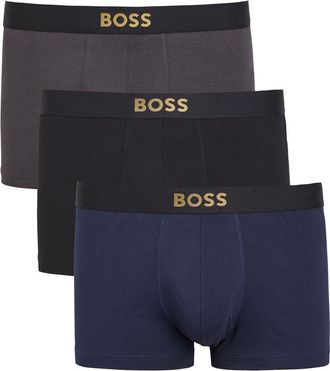 BOSS Boss Logo Stretch-cotton Trunks - set of Three - Multicoloured - XL