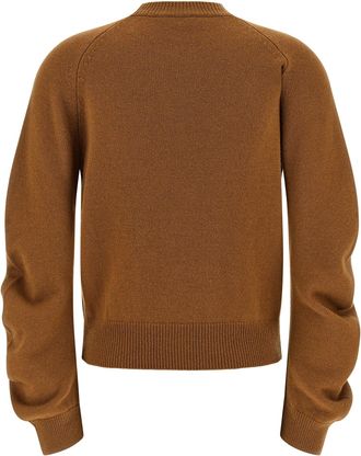 Nude Virgin Wool Crewneck Sweater - Camel