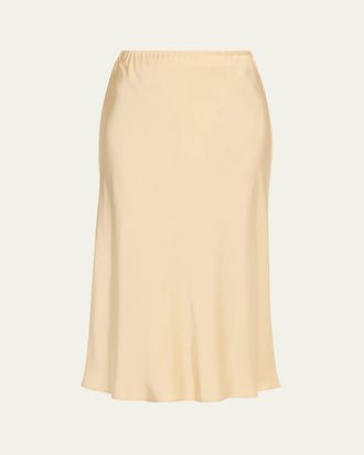 Vince Pull-On Satin Slip Skirt
