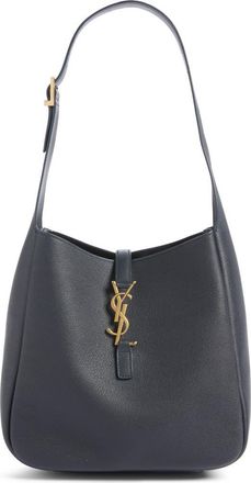 Saint Laurent Small Le 5 &agrave; 7 Leather Hobo in Bleu Abysse at Nordstrom