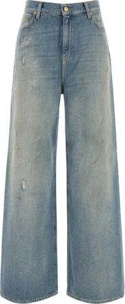 Golden Goose Wide Jeans - Dames - Loose Fit Jeans - Blauw - W28 - Jeans