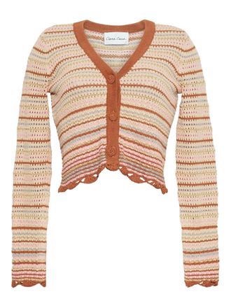 Cara Cara Lilana striped cardigan - women - Cotton - S - Brown
