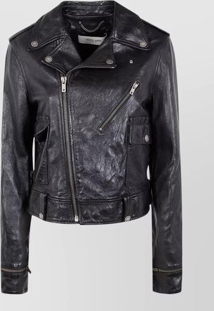 Golden Goose nevada biker jacket nappa waxed
