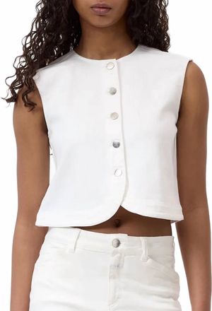 Closed Denim Vest In White