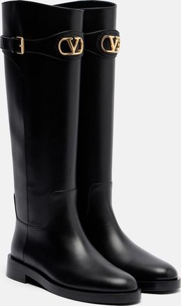 Valentino Garavani VLogo leather knee-high boots