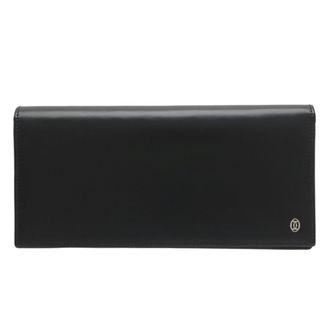 Cartier Black Leather Long Wallet (Bi-Fold) (Pre-Owned)