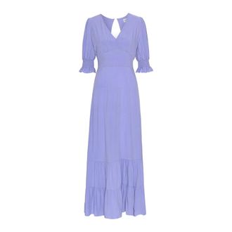 Americandreams Koko Dress Long Open Back - Dames - Casual kleedjes - Paars - XL - Kleedjes