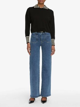 Frame Denim Le Slim Palazzo Modernist Pocket Jeans In Esteem