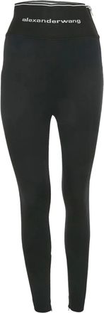 Alexander Wang Legging verfraaid met logo - Zwart