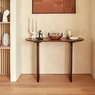 HOME MAISON Consola de madera de mango con acabado texturizado
