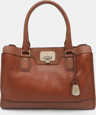 Cole Haan Vintage Novelty Kendra Brown Leather Tote