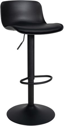 Clp Clp - Taburete De Bar Almada Con Asiento En Polipiel Negro