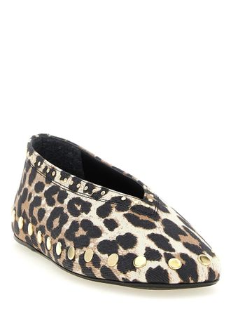 Ganni Jenny Ballet Flat - Leopard Print