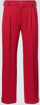 Valentino Pantaloni regular in twill di cotone