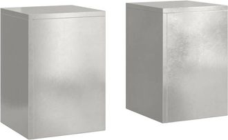 vidaXL Vidaxl - Soportes Para Plantas 2 Pcs Plateado 24 X 24 X 35 Cm