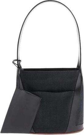 Bally Pre-owned Bucket Bags, female, Black, Size: ONE SIZE Pre-owned Canvas Shoulder Bag