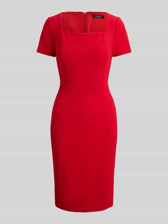 Lauren Ralph Lauren Cocktailkleid mit Karree-Ausschnitt in Rot, Gr&ouml;&szlig;e 34
