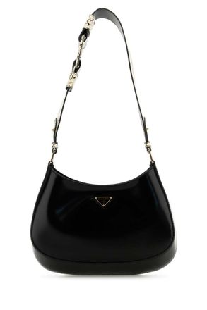 Prada Black leather Cleo shoulder bag