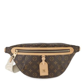 Louis Vuitton Beige Brown Monogram Sling Bag (Pre-Owned)