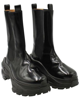 Maison Margiela Womens Leather Retro Fit Combat Boot (Authentic Pre-Loved)