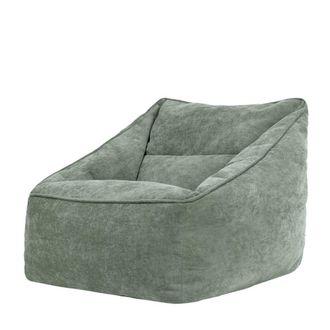 Icon Brand Puf sill&oacute;n de tela de chenilla texturizada verde salvia