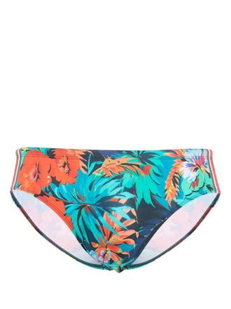 Orlebar Brown Zwembroek met bloemenprint - Oranje