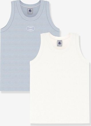 Petit Bateau 2er-Pack Jungen Unterhemden PETIT BATEAU wei&szlig;