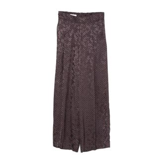 Dries Van Noten Wide Trousers, female, Brown, Size: XS Pila Wide Trousers